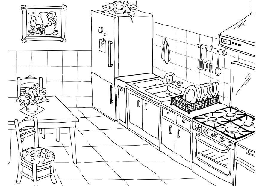cucina Disegno da colorare cucina