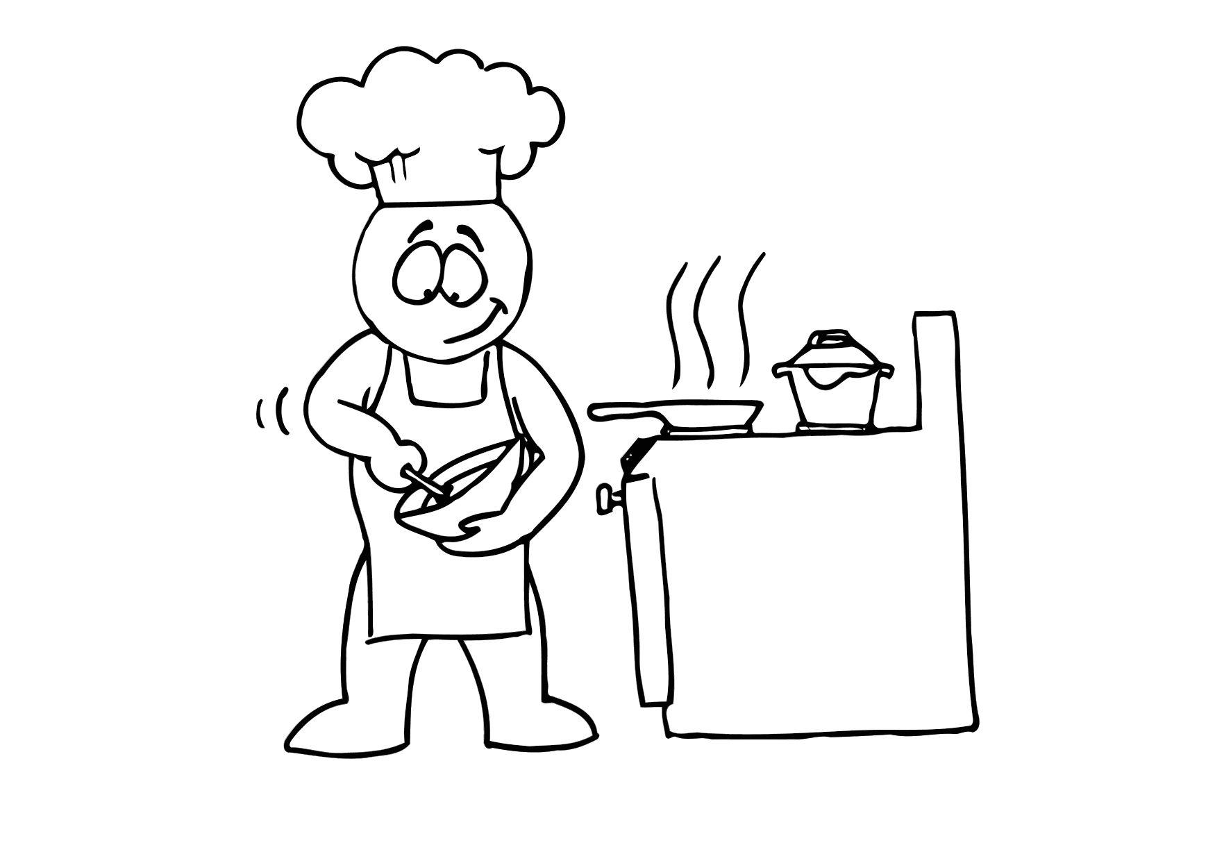 cucinare Disegno da colorare cucinare