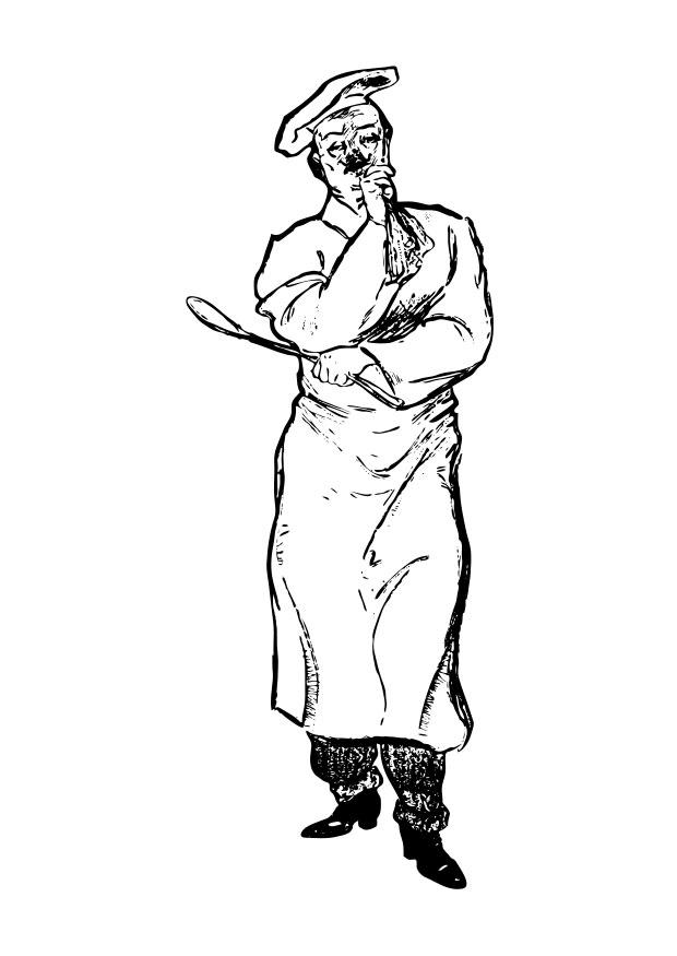 cuoco Disegno da colorare cuoco