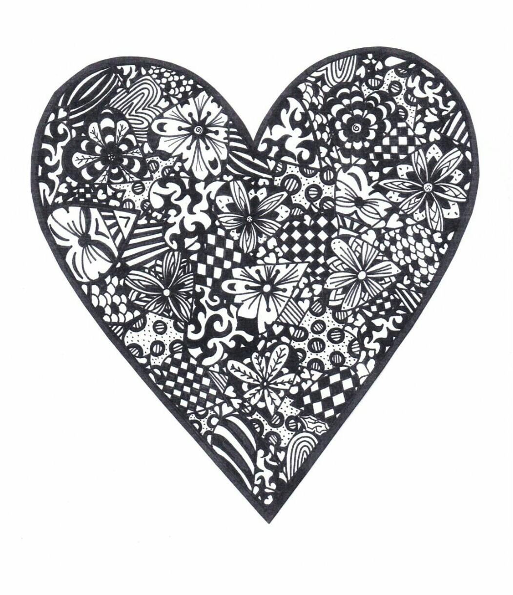 cuore con fiori Disegno da colorare cuore con fiori