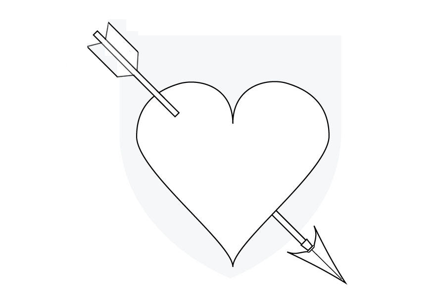 cuore di cupido Disegno da colorare cuore di cupido