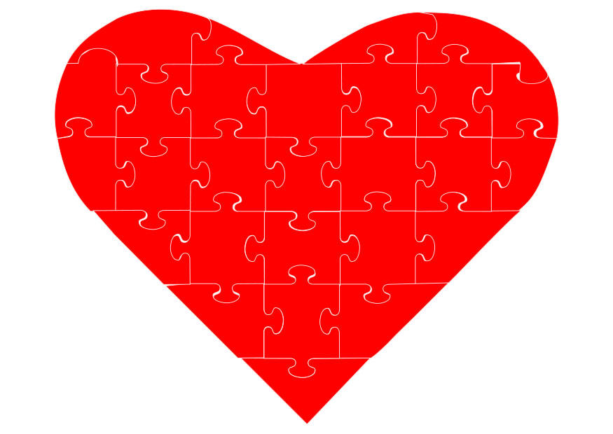 cuore puzzle immagine cuore puzzle