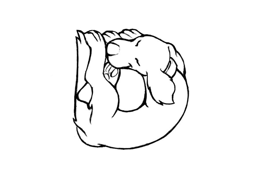 d-dog Disegno da colorare d-dog