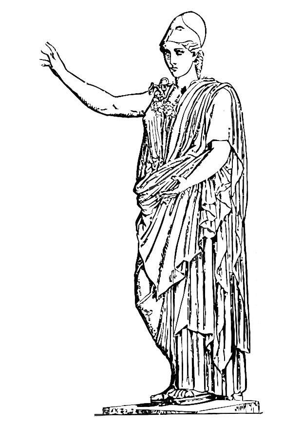 dea atena Disegno da colorare dea atena
