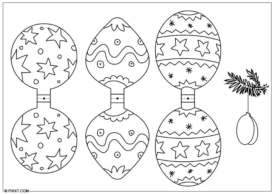 decorazioni natalizie Disegno da colorare decorazioni natalizie