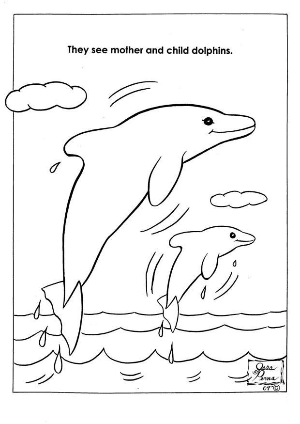 delfini Disegno da colorare delfini