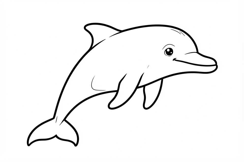 delfino Disegno da colorare delfino