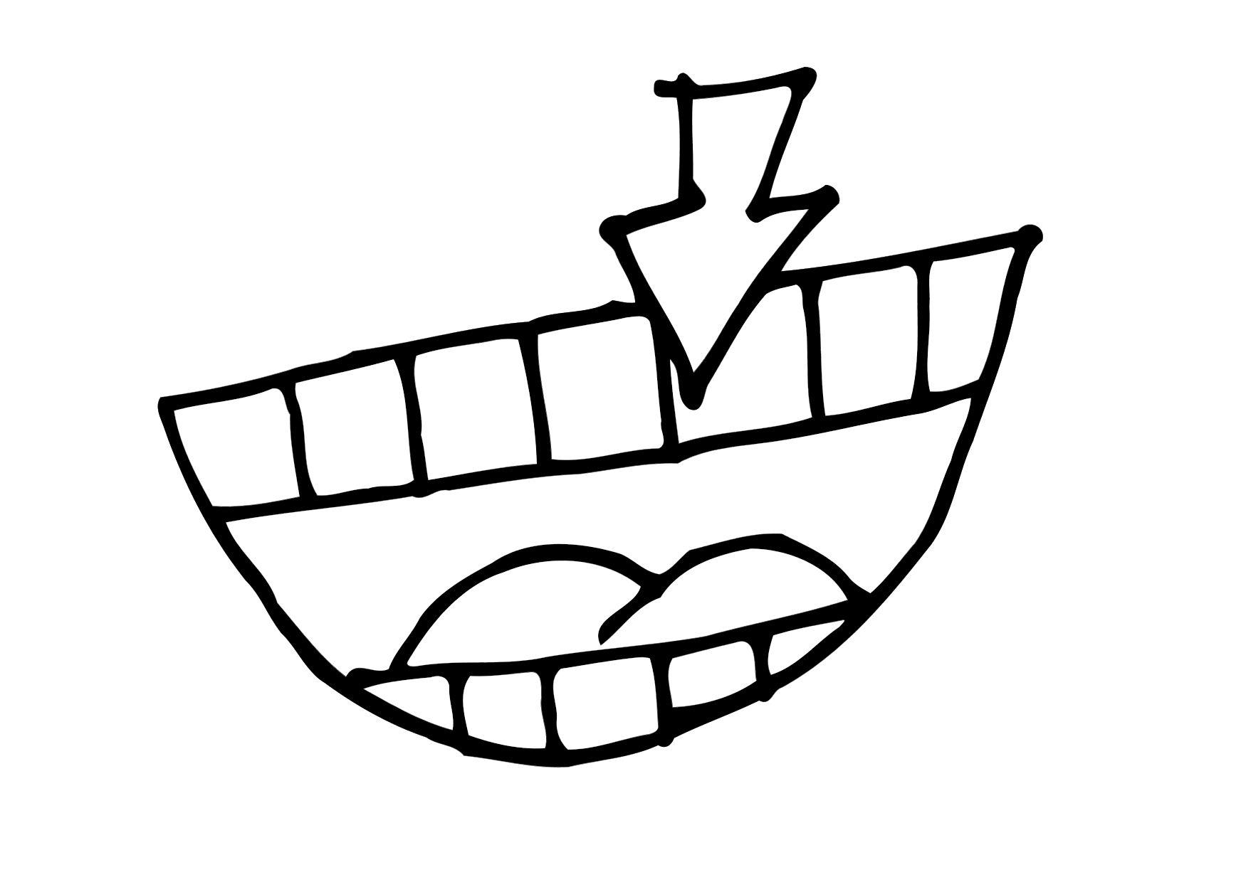 denti Disegno da colorare denti