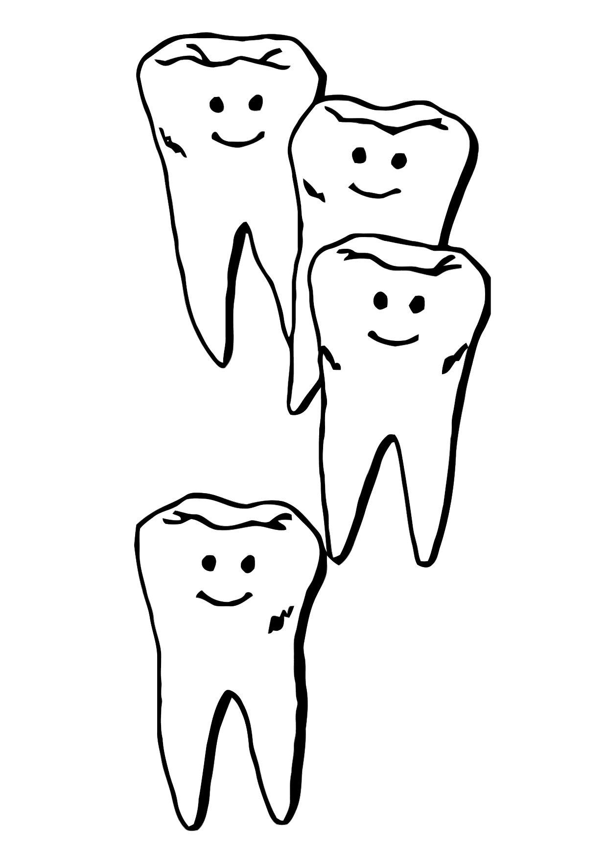 denti Disegno da colorare denti
