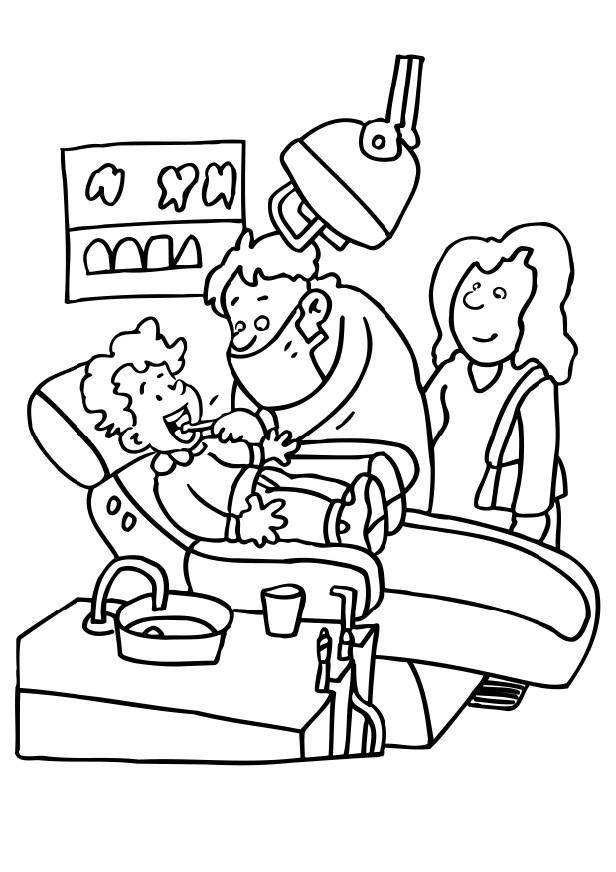 dentista Disegno da colorare dentista