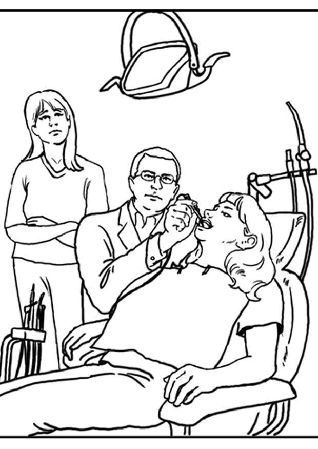 dentista Disegno da colorare dentista