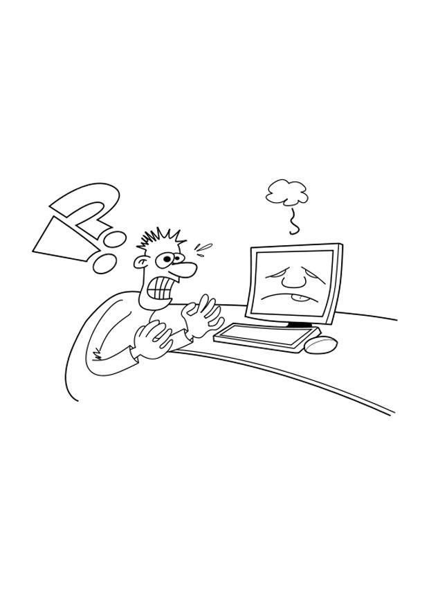 difetto del computer Disegno da colorare difetto del computer