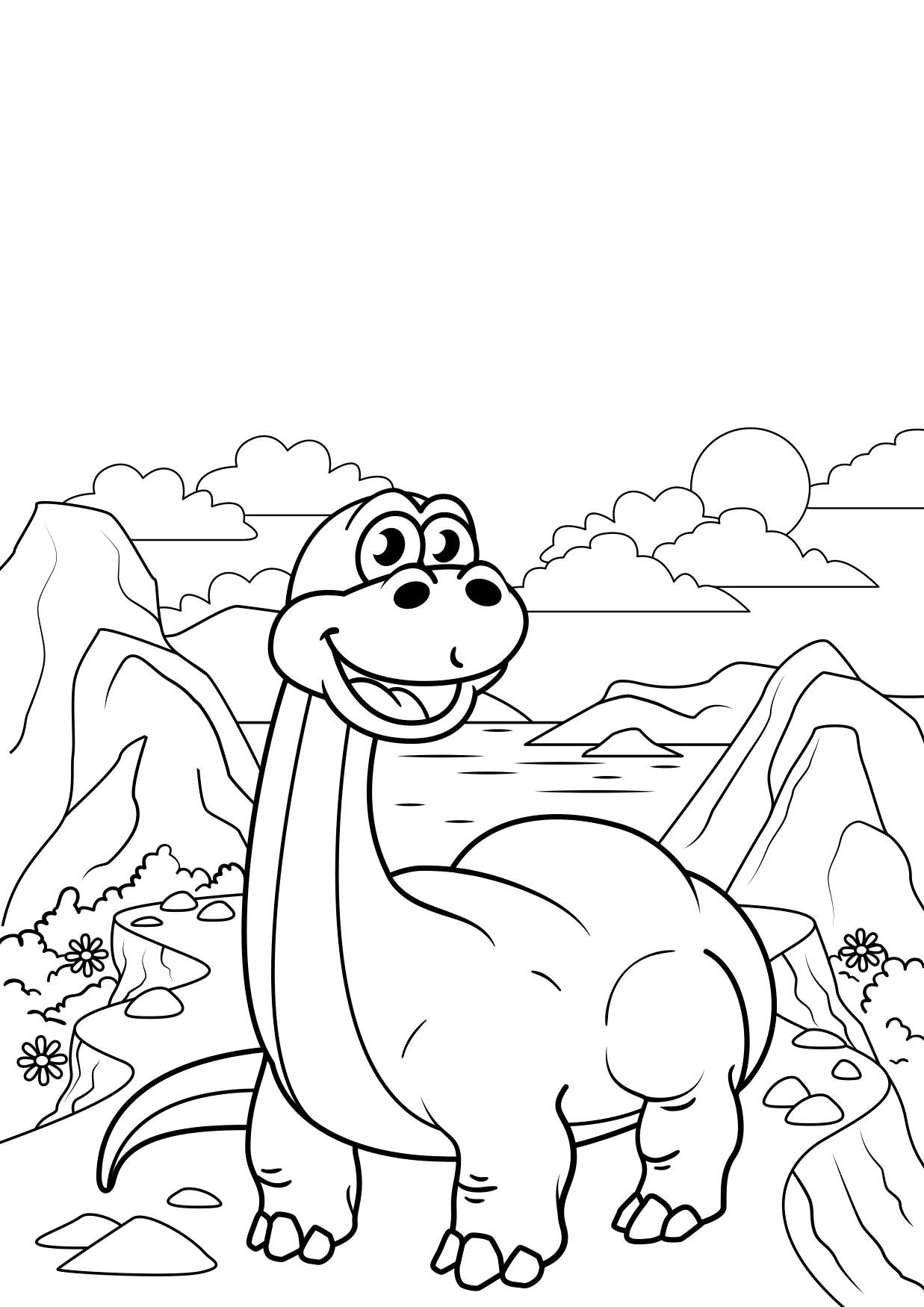 dinosauro in movimento Disegno da colorare dinosauro in movimento
