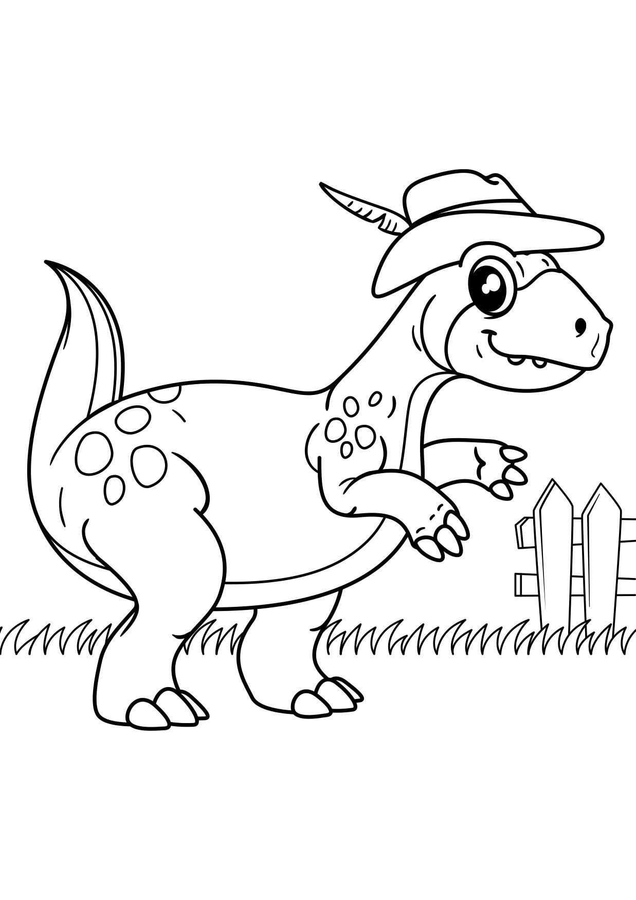 dinosauro va a fare una passeggiata Disegno da colorare dinosauro va a fare una passeggiata