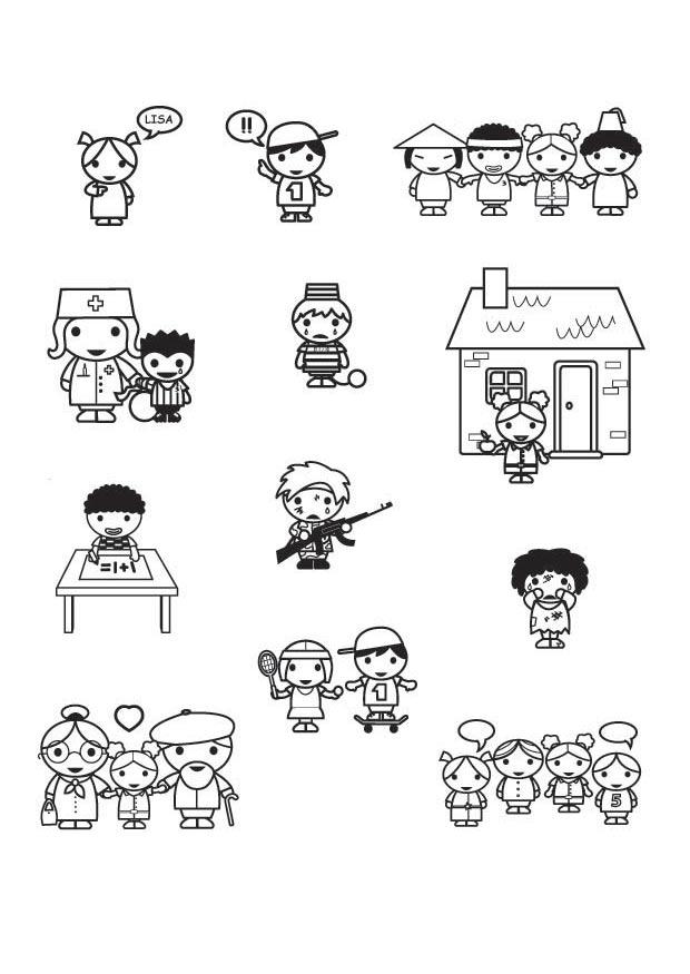 diritto del bambino Disegno da colorare diritto del bambino