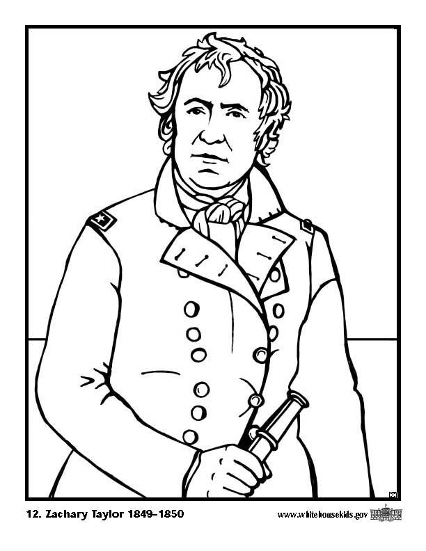 Disegno da colorare 12 zachary taylor