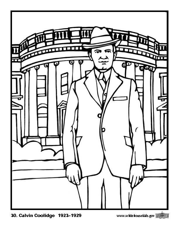 Disegno da colorare 30 calvin coolidge