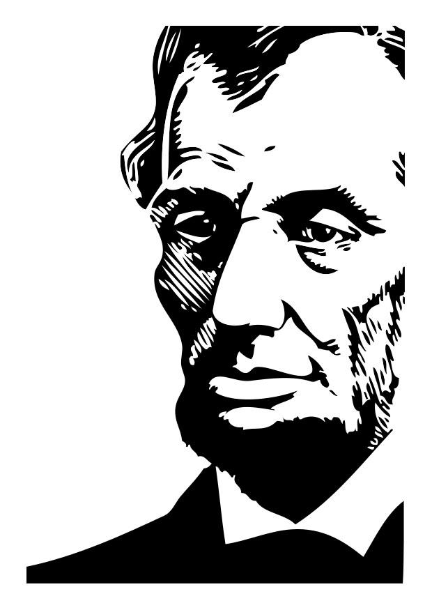 Disegno da colorare abraham lincoln