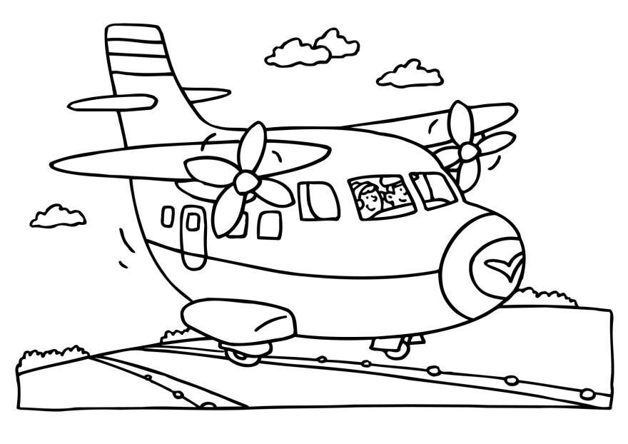 Disegno da colorare aereoplano