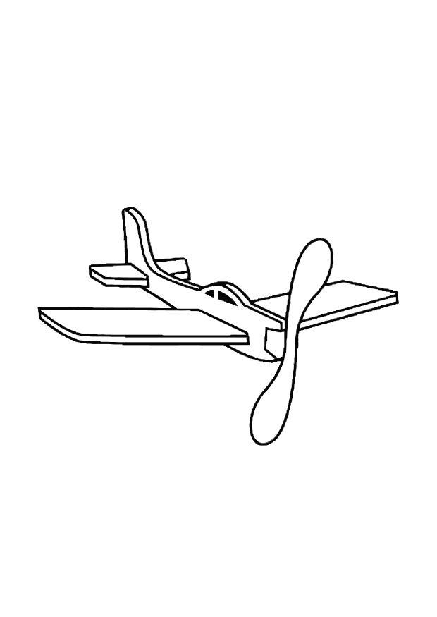 Disegno da colorare aeroplanino
