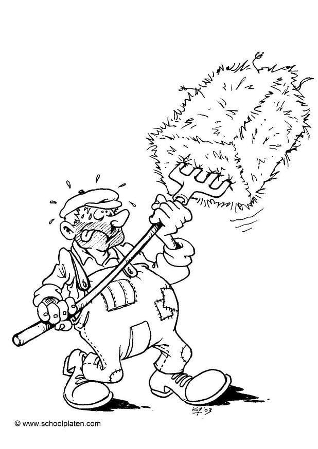 Disegno da colorare agricoltore 1