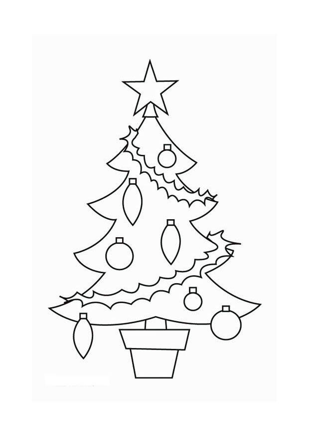 Disegno da colorare albero di natale