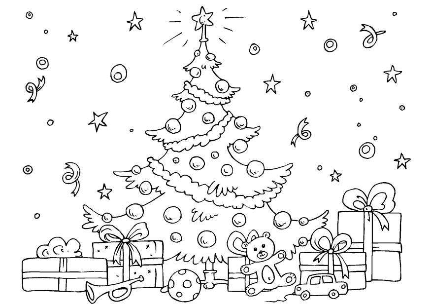 Disegno da colorare albero di natale