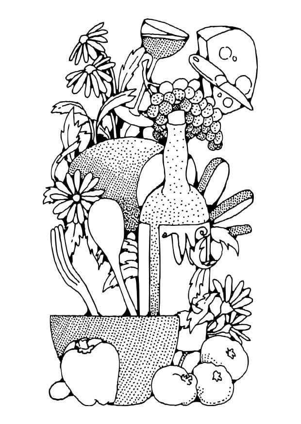 Disegno da colorare alimentazione
