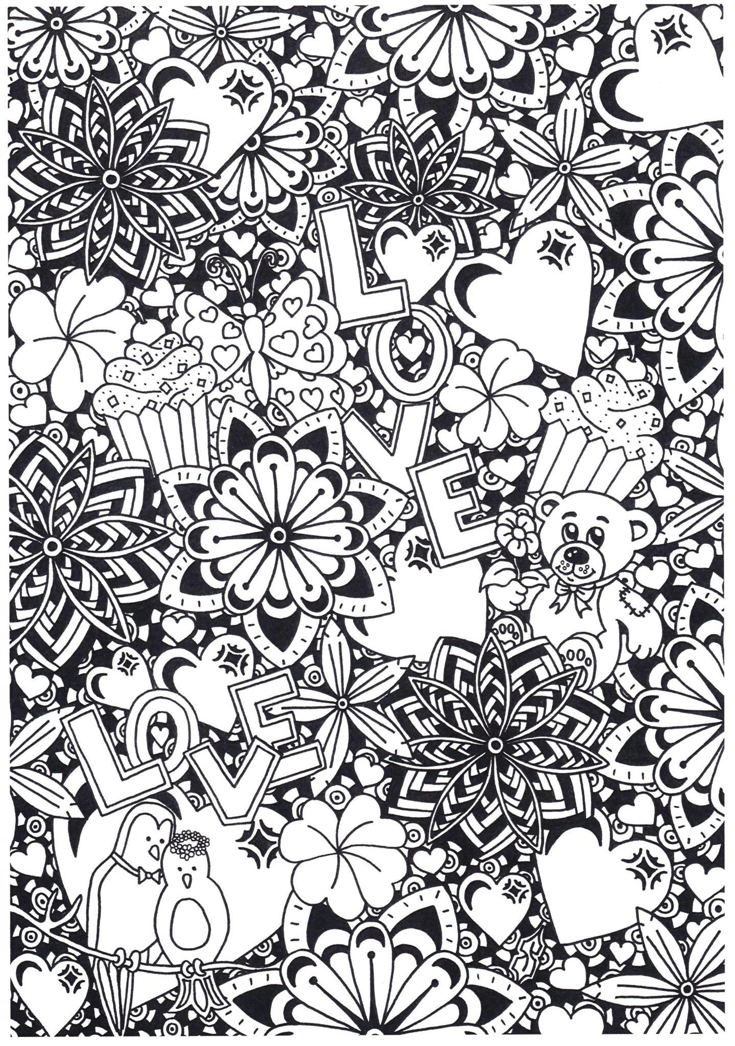 Disegno da colorare amore