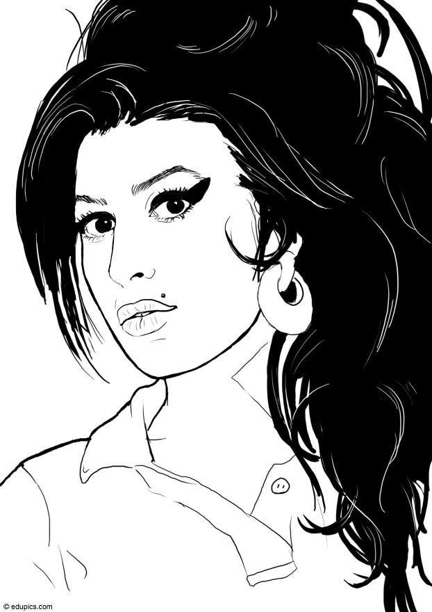 Disegno da colorare amy winehouse