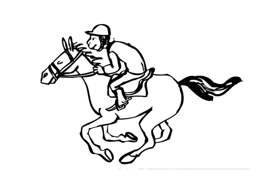 Disegno da colorare andare a cavallo