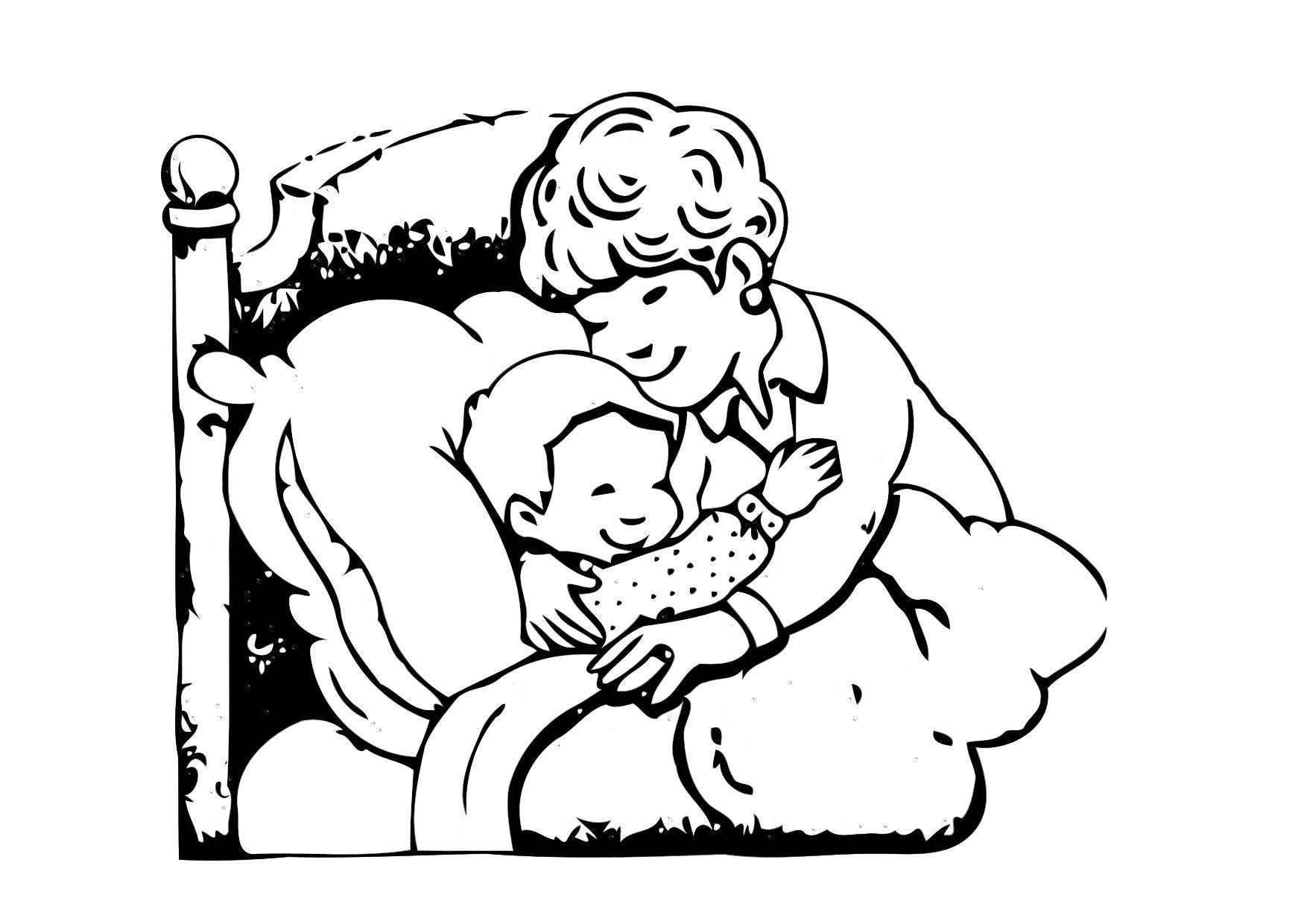Disegno da colorare andare a letto