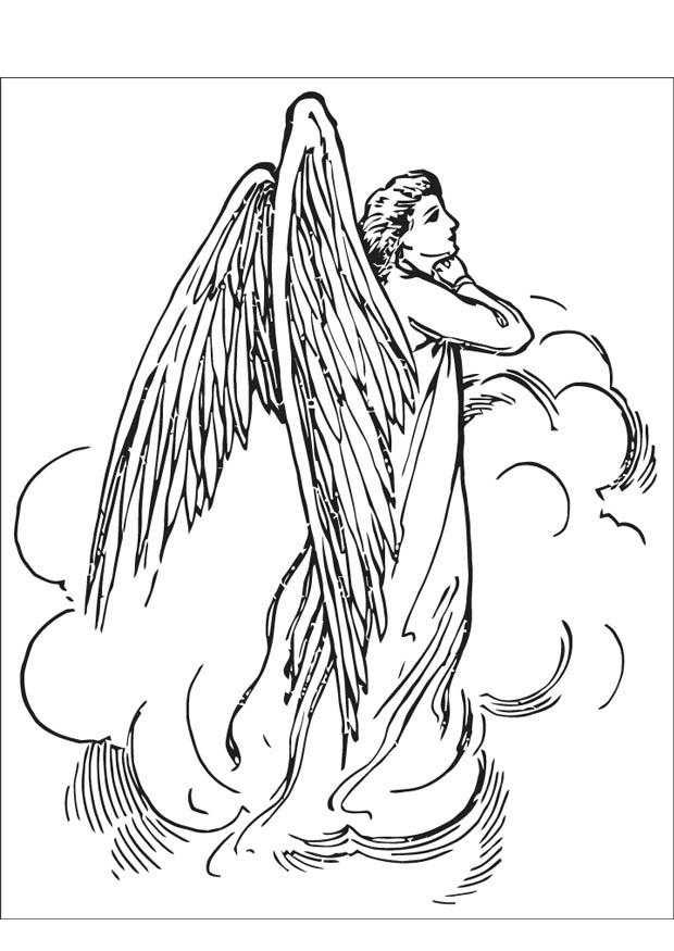 Disegno da colorare angelo