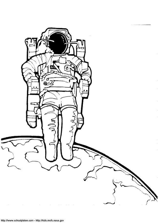 Disegno da colorare astronauta