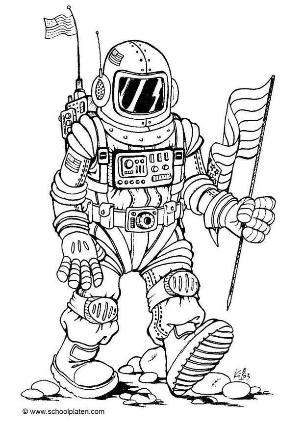 Disegno da colorare astronauta