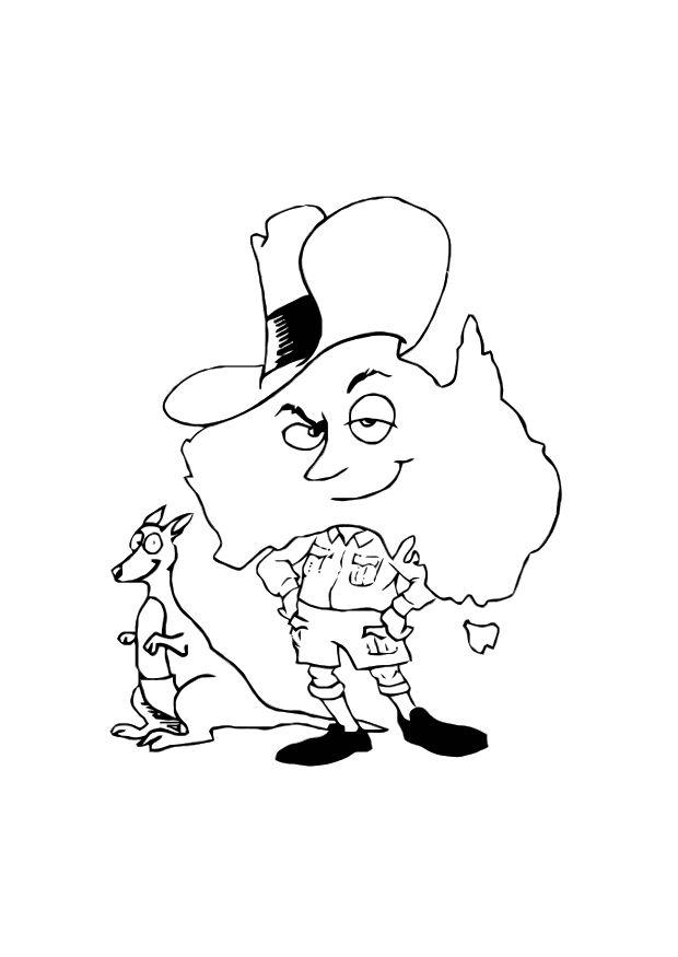 Disegno da colorare australia