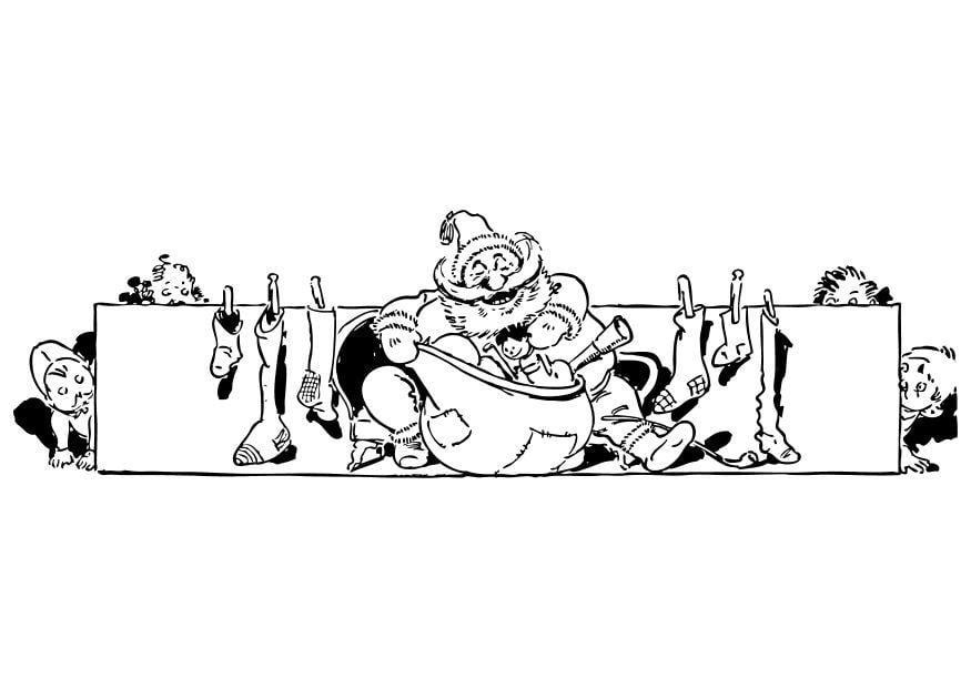 Disegno da colorare babbo natale