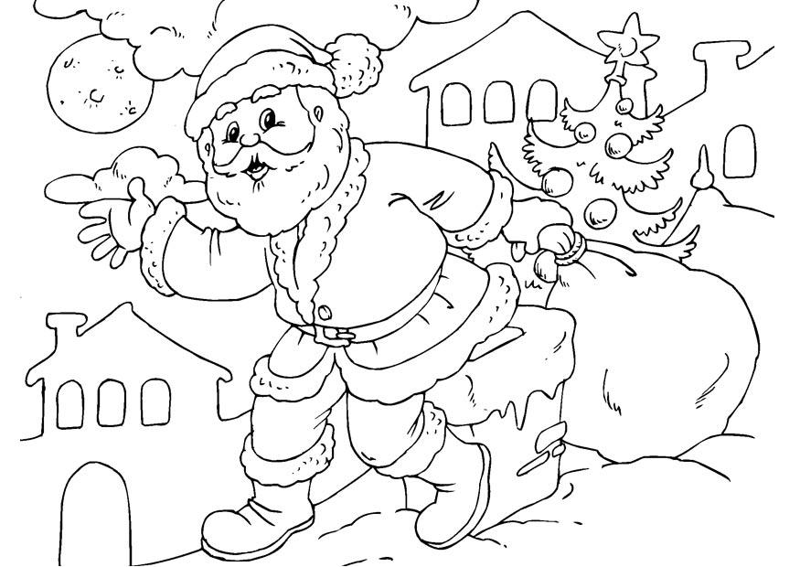 Disegno da colorare babbo natale