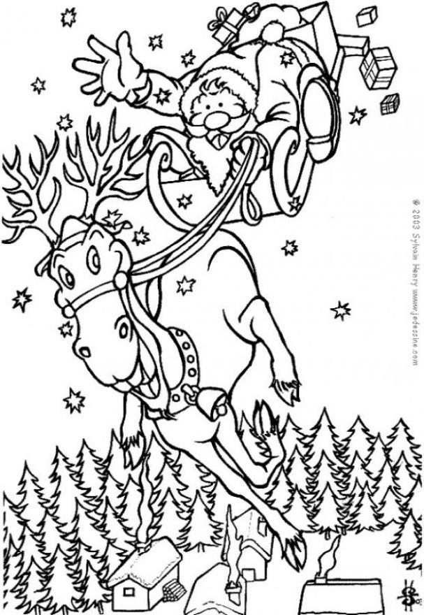 Disegno da colorare babbo natale