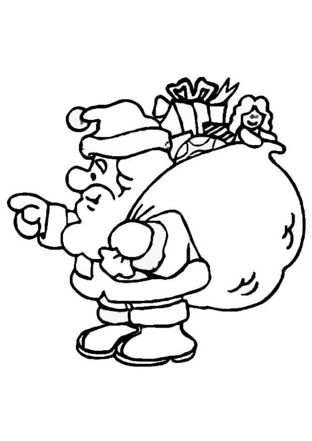 Disegno da colorare babbo natale