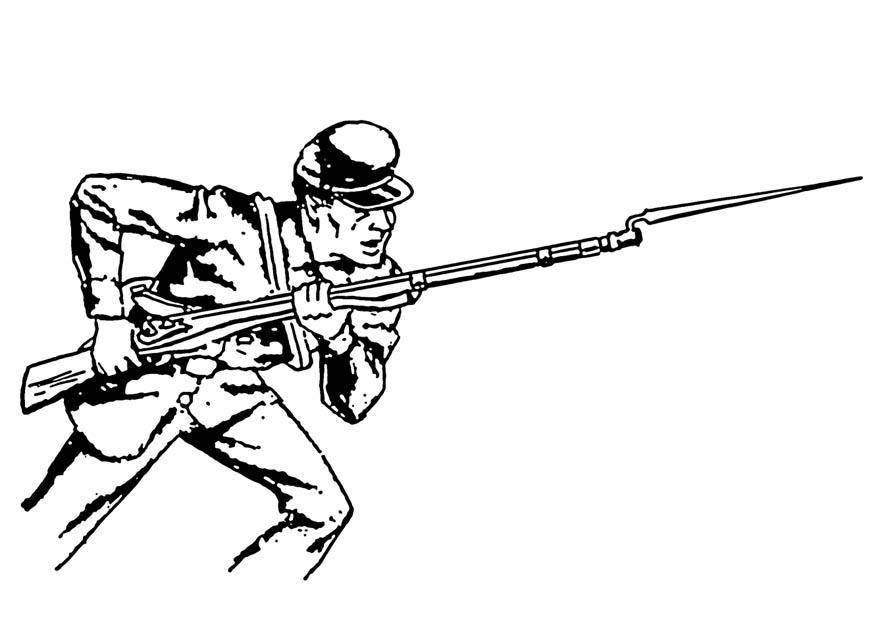 Disegno da colorare baionetta
