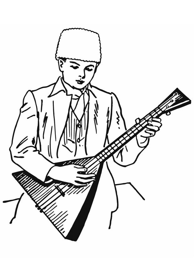 Disegno da colorare balalaika