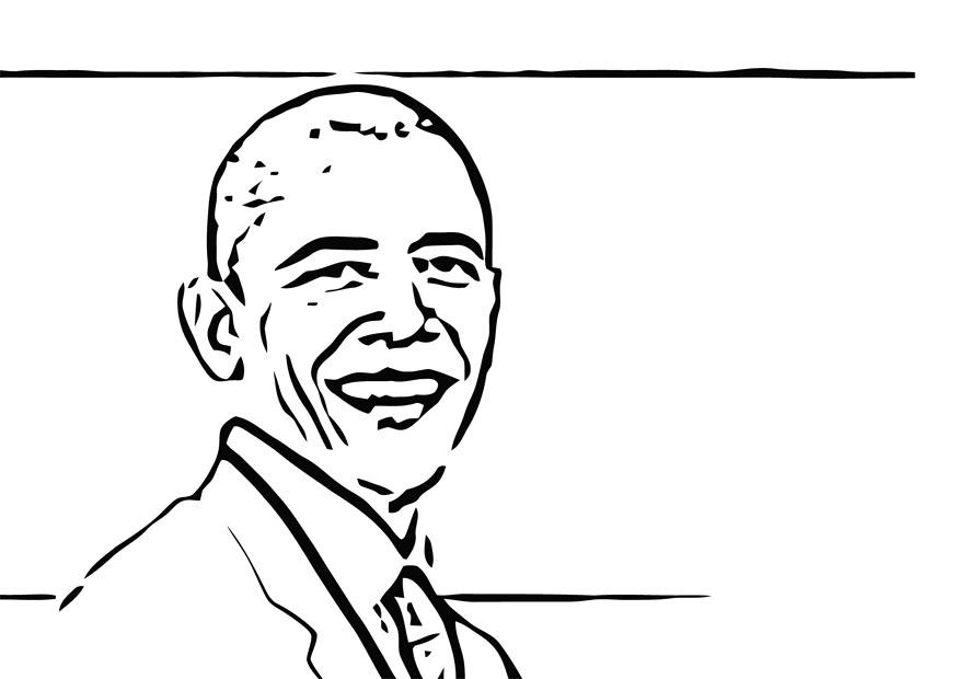 Disegno da colorare barack obama