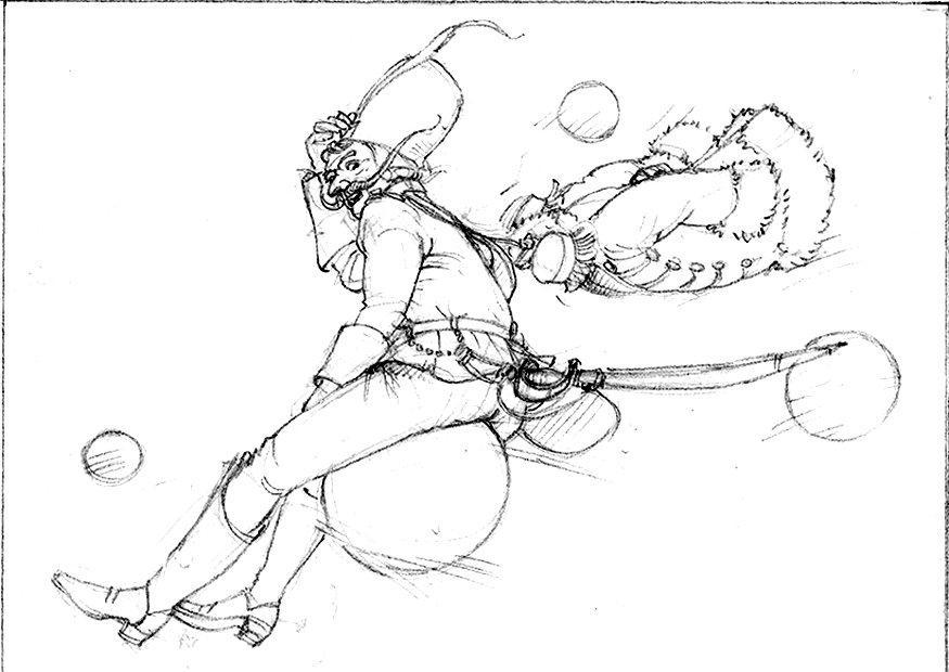 Disegno da colorare barone di munchausen
