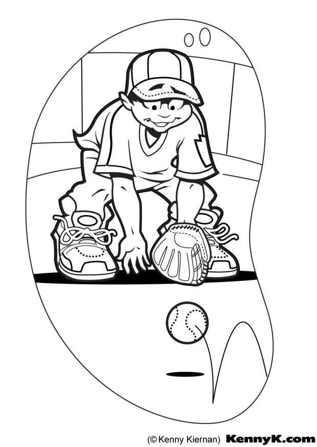 Disegno da colorare baseball