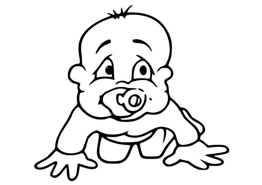 Disegno da colorare bebA¨