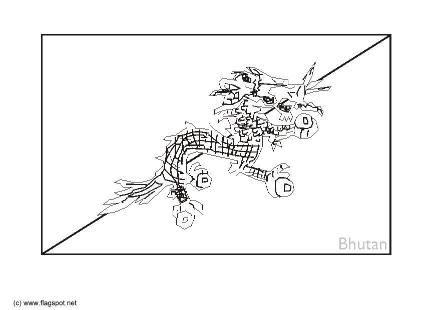 Disegno da colorare bhutan