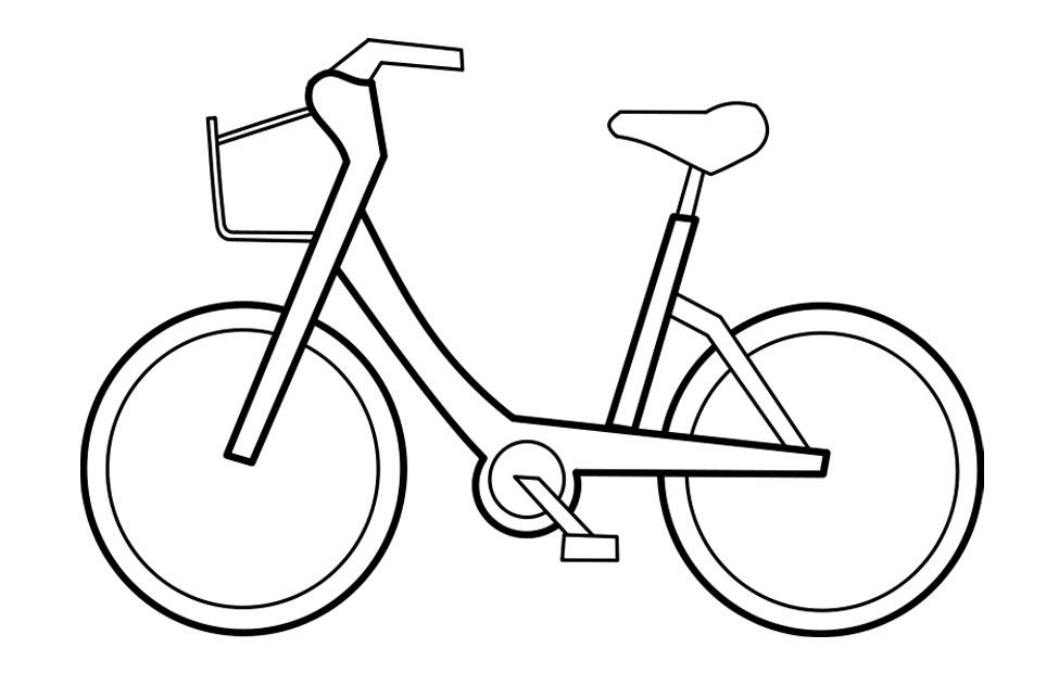 Disegno da colorare bici