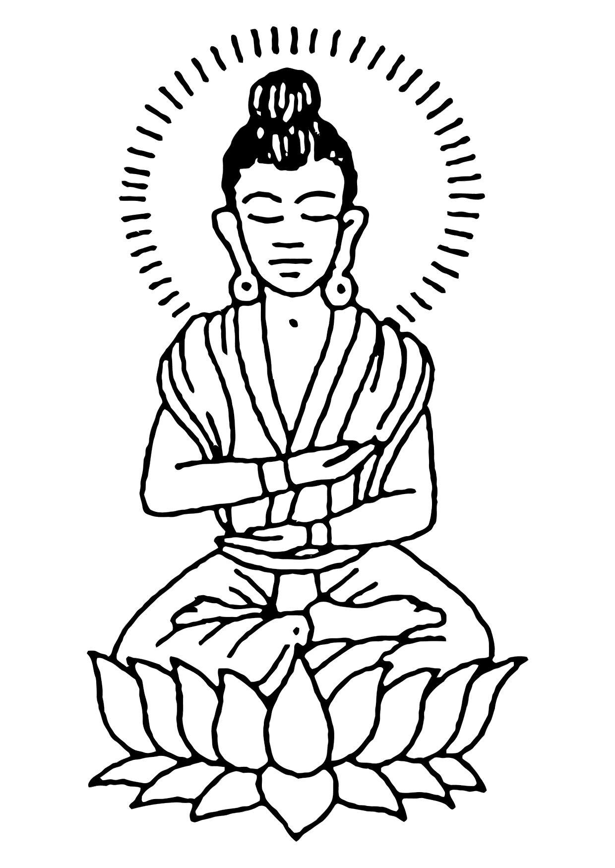 Disegno da colorare buddha