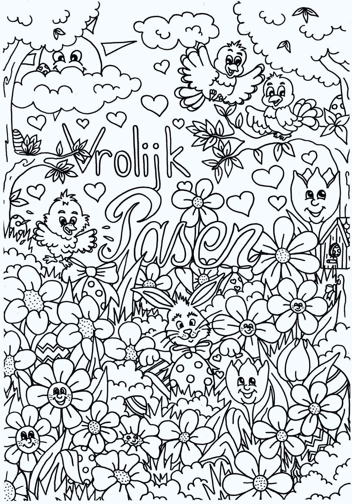 Disegno da colorare buona pasqua